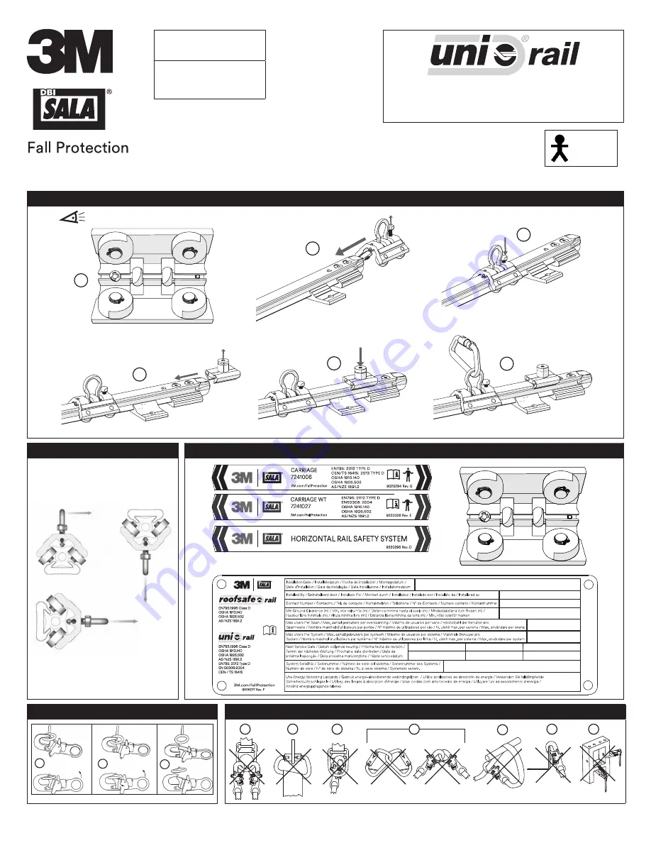 3M UniRail 7241006 Скачать руководство пользователя страница 1