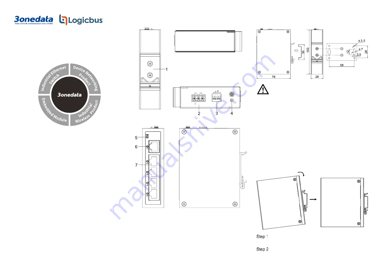 3onedata Logicbus IES2005 Quick Installation Manual Download Page 1