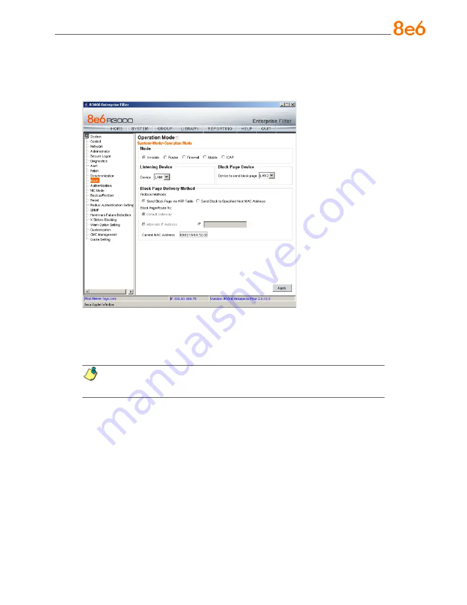 8e6 Technologies Enterprise Filter R3000IR Quick Start Manual Download Page 39