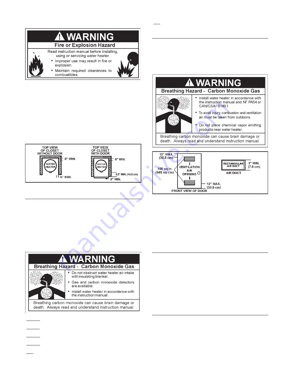 A.O. Smith Residential Gas Water Heaters Instruction Manual Download Page 11