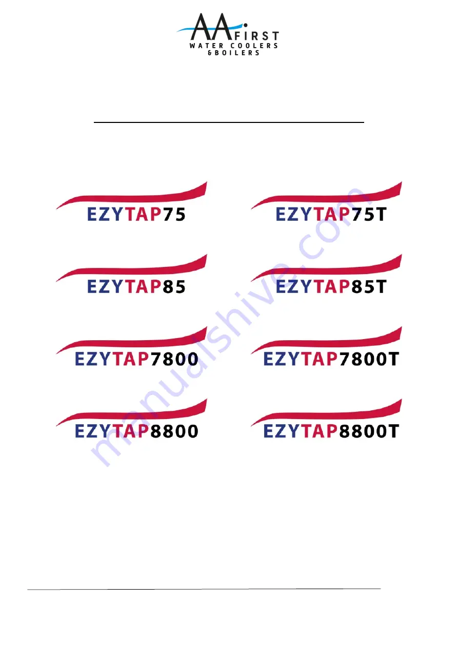 AAFIRST EZYTAP Series Installation And Operating Instructions Manual Download Page 1