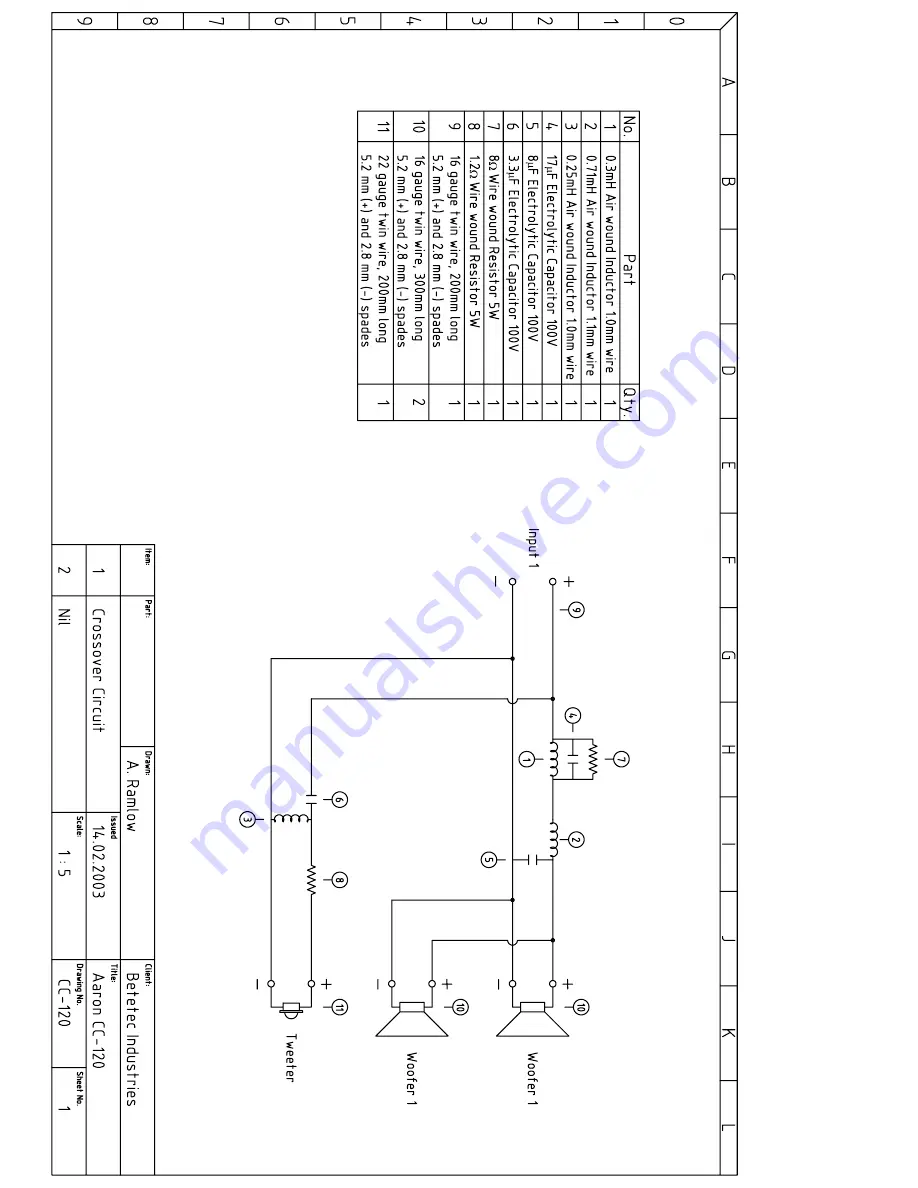 Aaron CC-120 Diagram Download Page 1