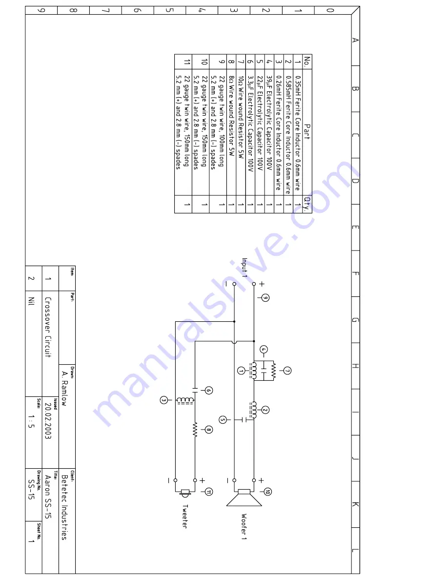 Aaron SS-15 Diagram Download Page 1