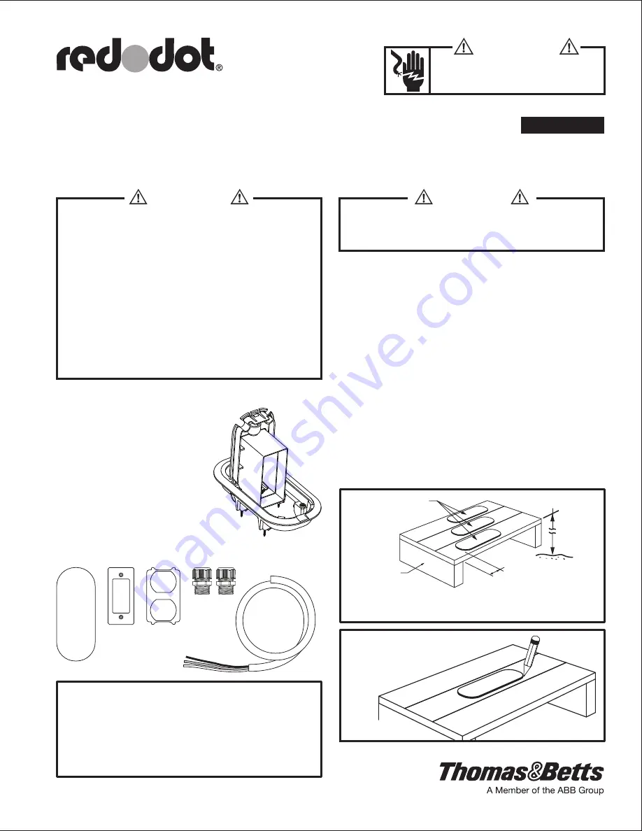 ABB Thomas&Betts Reddot The Deck Grommet Pro Installation Instructions Manual Download Page 1