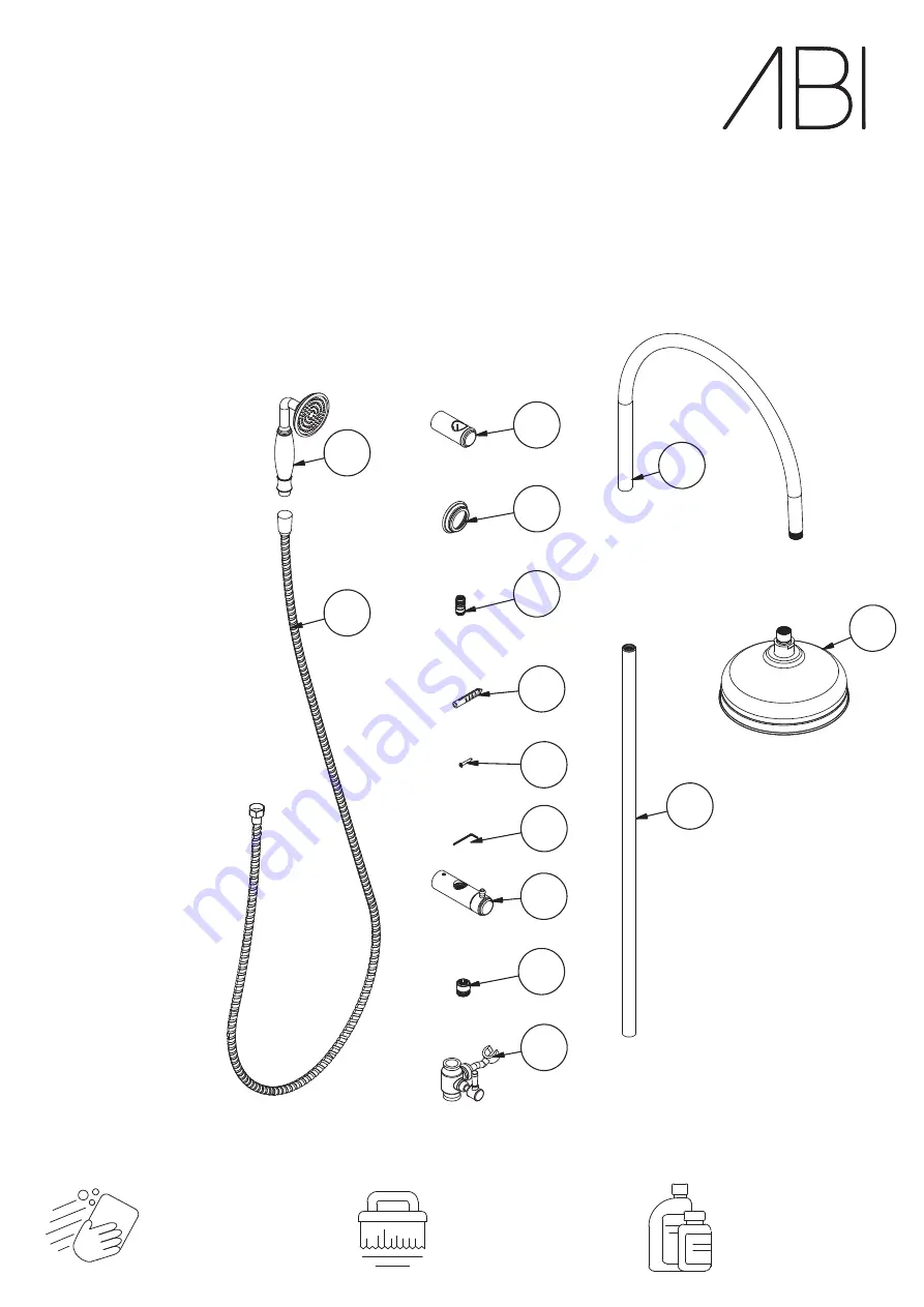 ABI INTERIORS KINGSLEY SHOWER RAILSET Manual Download Page 3