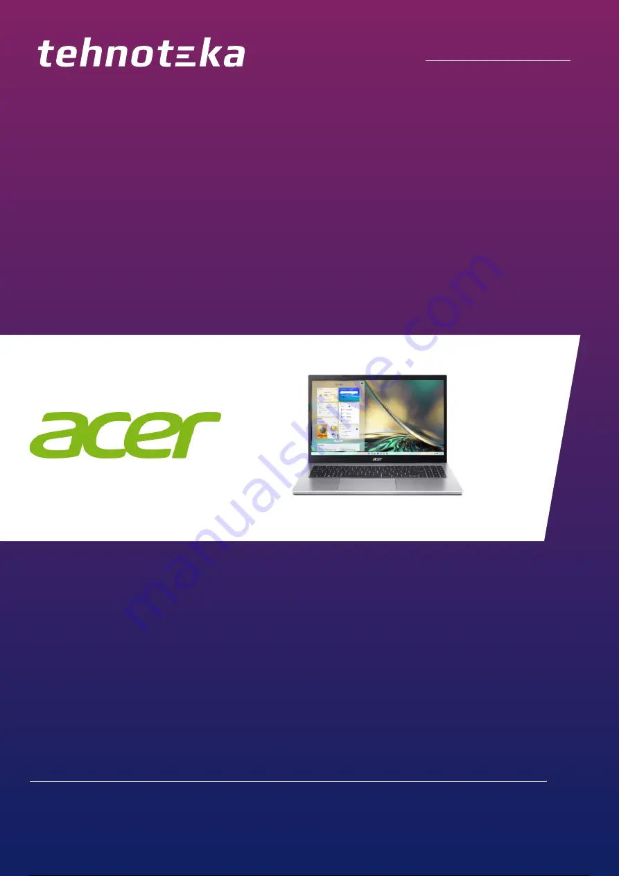 Acer A315-59-384Q Скачать руководство пользователя страница 1