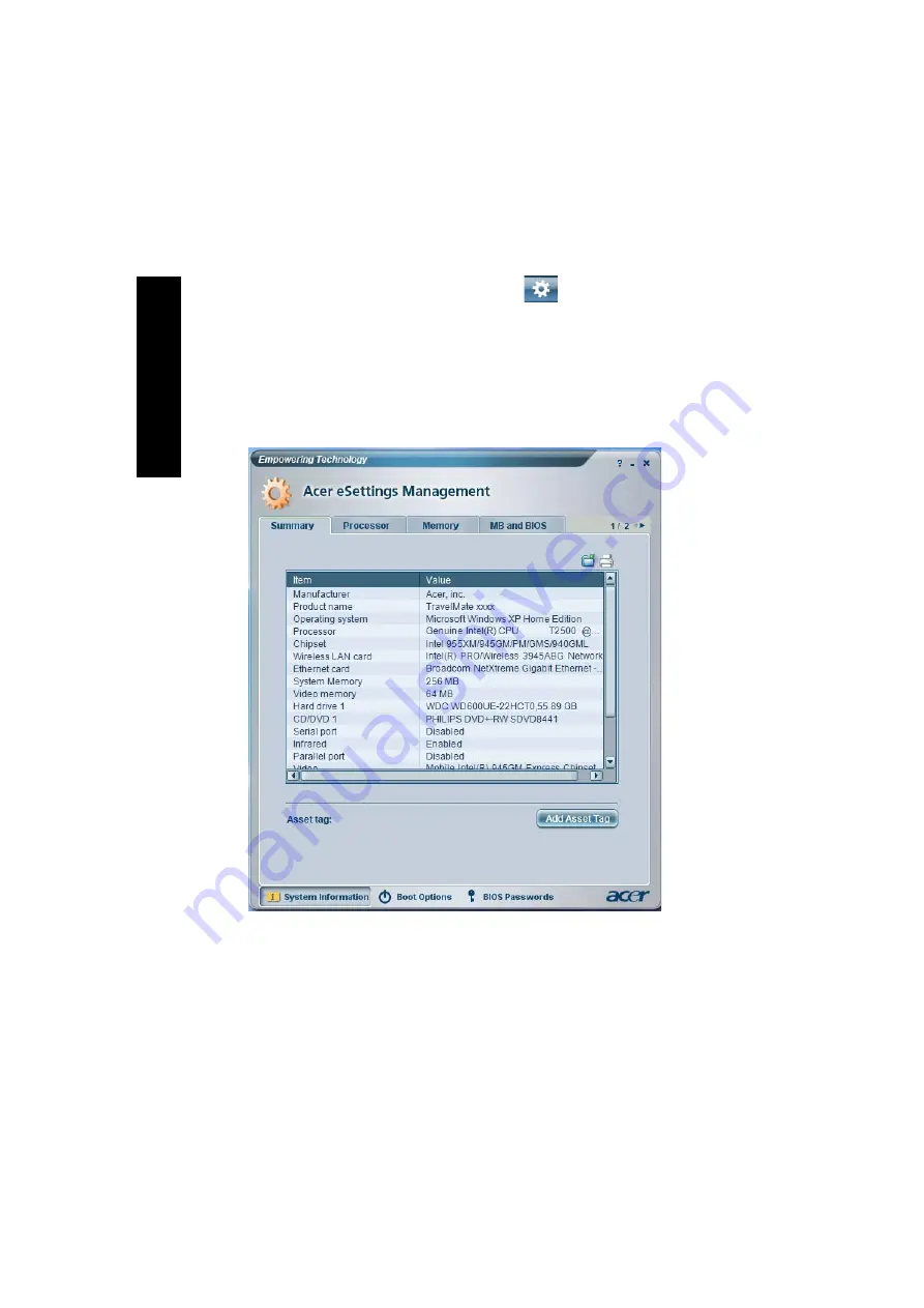 Acer TravelMate 2480 User Manual Download Page 22