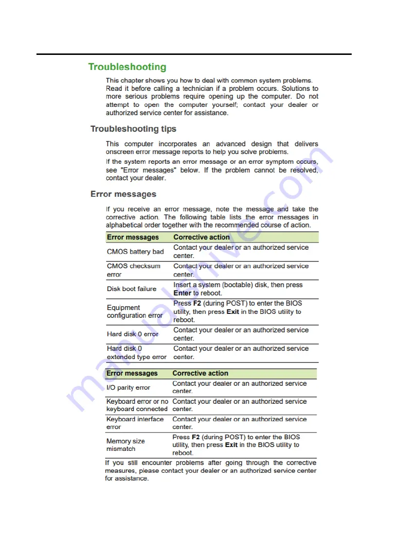 Acer TravelMate P6 Series Lifecycle Extension Manual Download Page 38