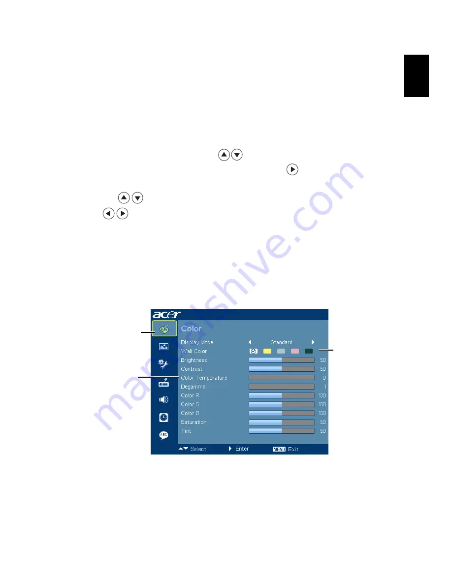 Acer X1110 Series User Manual Download Page 27