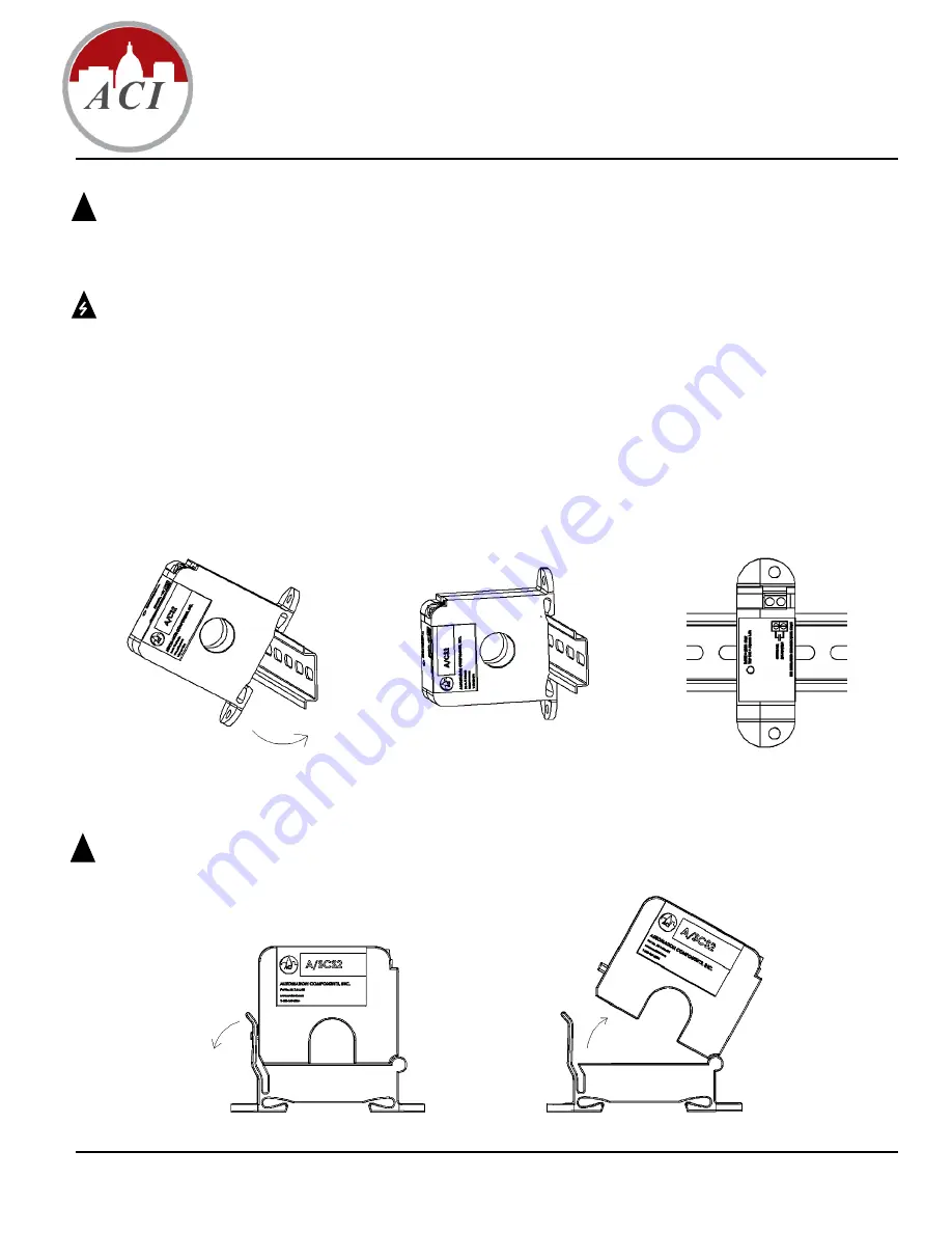 aci A/CS2 Installation And Operation Instructions Download Page 1