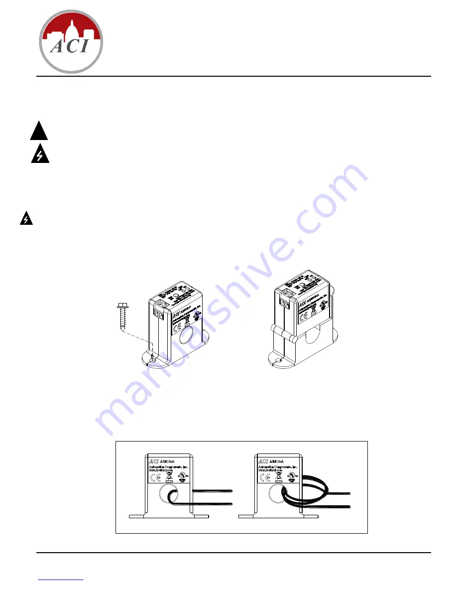 aci A/MCS-A Installation And Operation Instructions Download Page 1