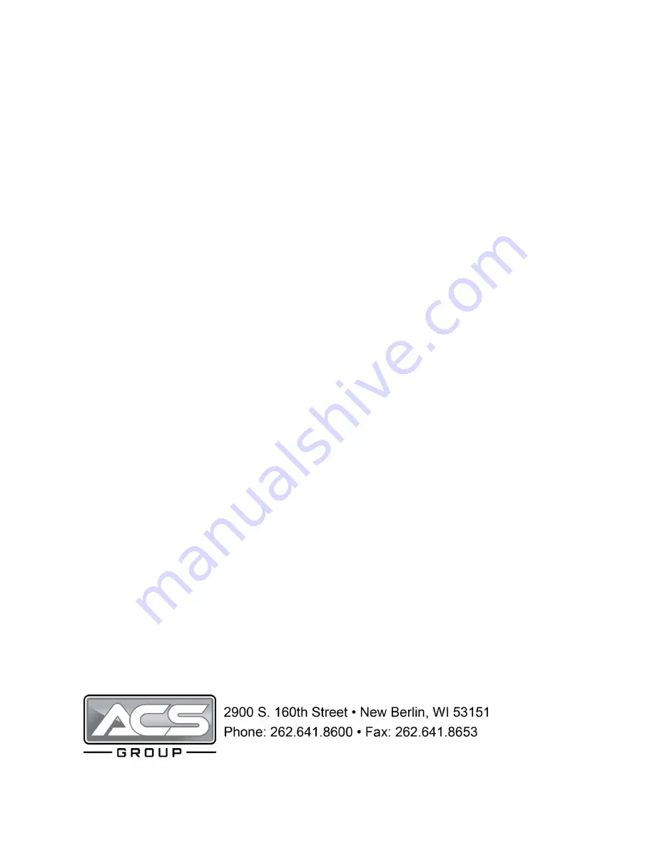 ACS TC 120 Operation And Instruction Manual Download Page 2