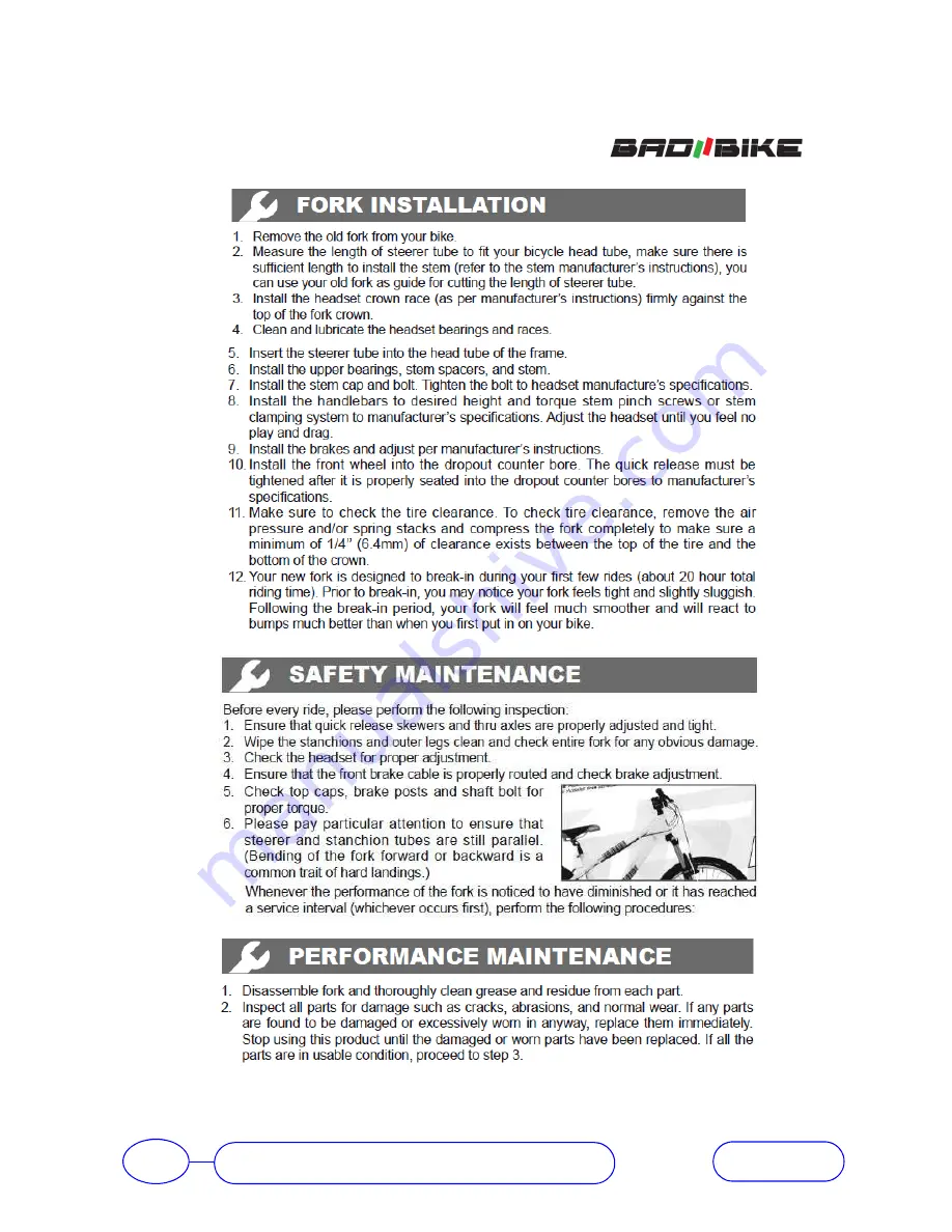 Bad Bike EVO Usage And Maintenance Manual Download Page 27