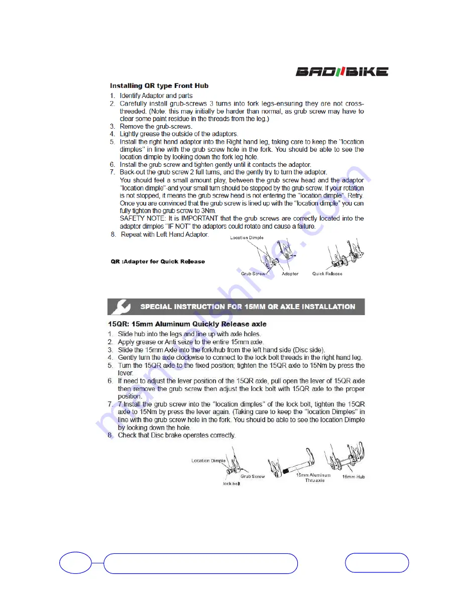 Bad Bike EVO Usage And Maintenance Manual Download Page 34