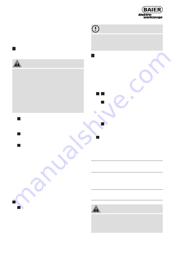 Baier Elektrowerkzeuge BDB 819 Translation Of The Original Instruction Manual Download Page 81