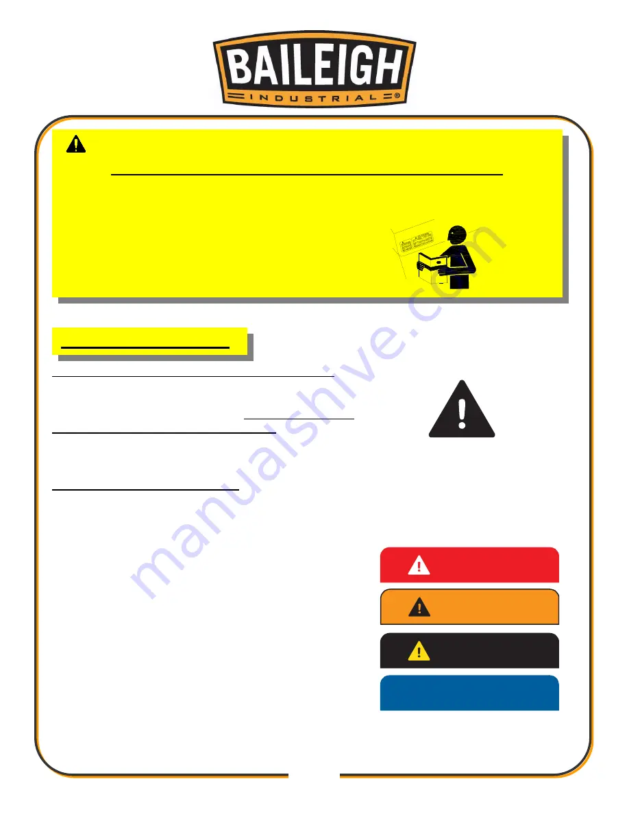 Baileigh Industrial CS-225M-V2 Operator'S Manual Download Page 7