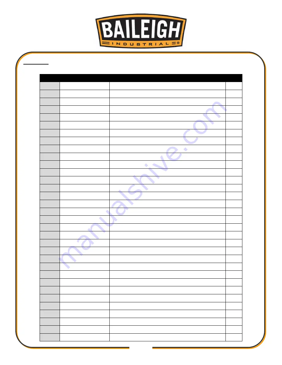 Baileigh Industrial CS-225M-V2 Operator'S Manual Download Page 39