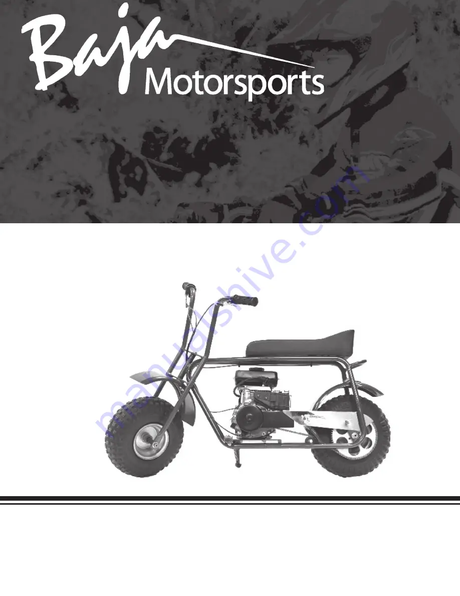 Baja motorsports DB30 Mini Bike Owner'S Manual Download Page 1