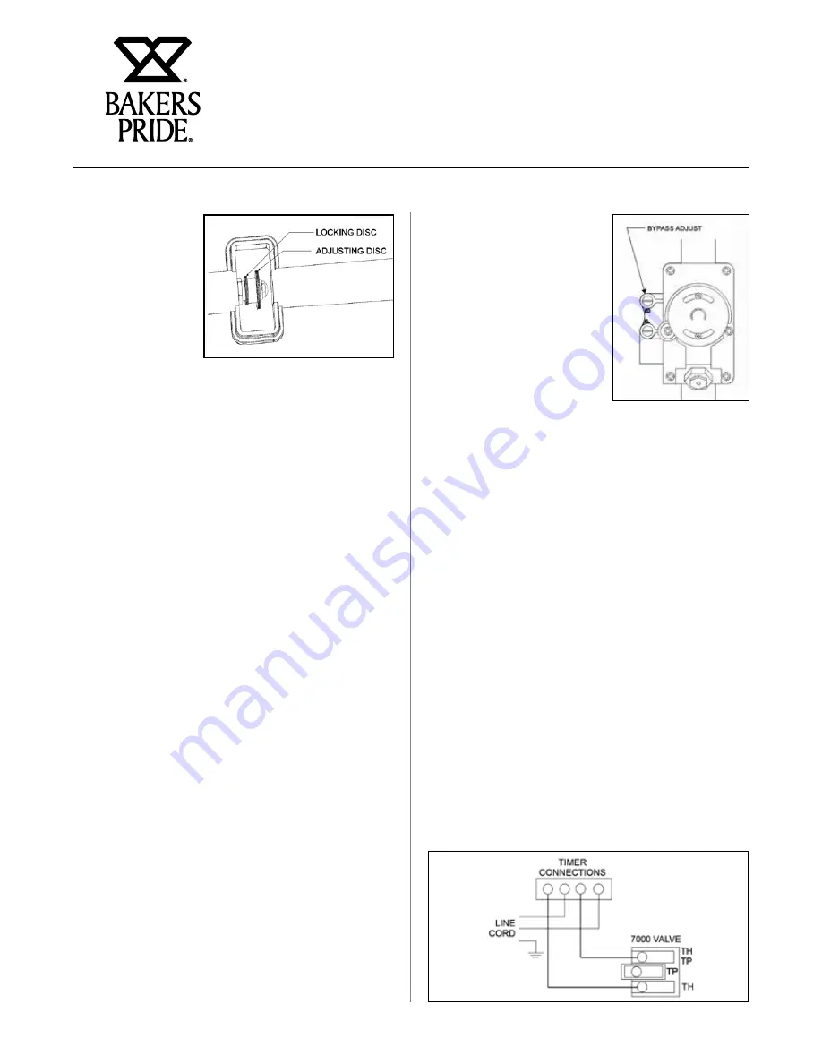 Bakers Pride Vantage 100 Series Technical & Service Manual Download Page 13