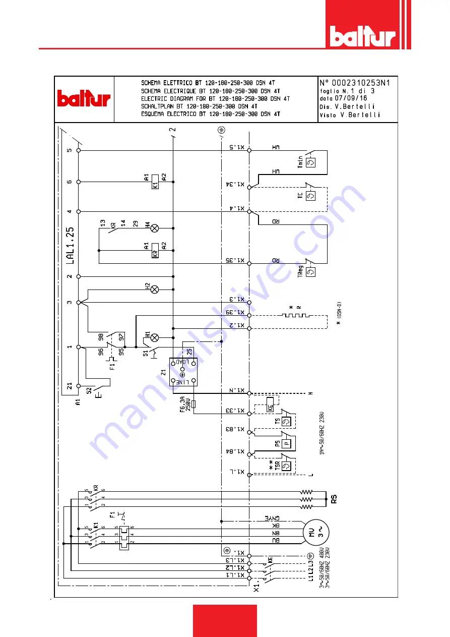 baltur BT 40 DSN 4T Installation, Use And Maintenance Instruction Manual Download Page 38