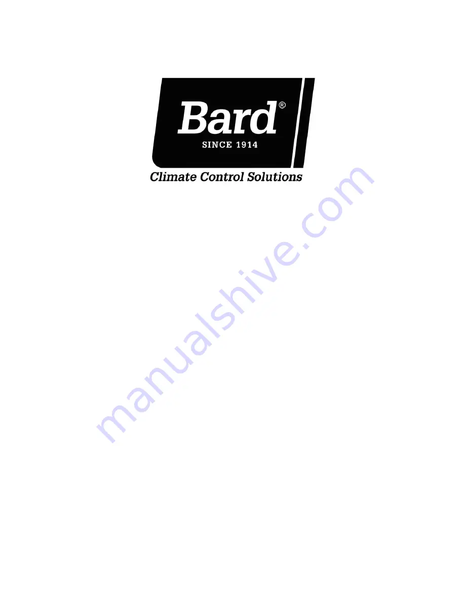 Bard WA Series Installation Instructions Manual Download Page 1