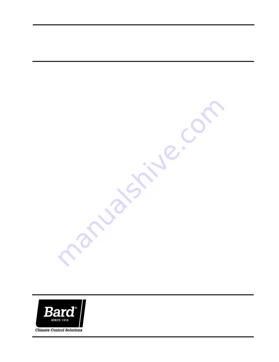 Bard WA Series User Manual Download Page 25