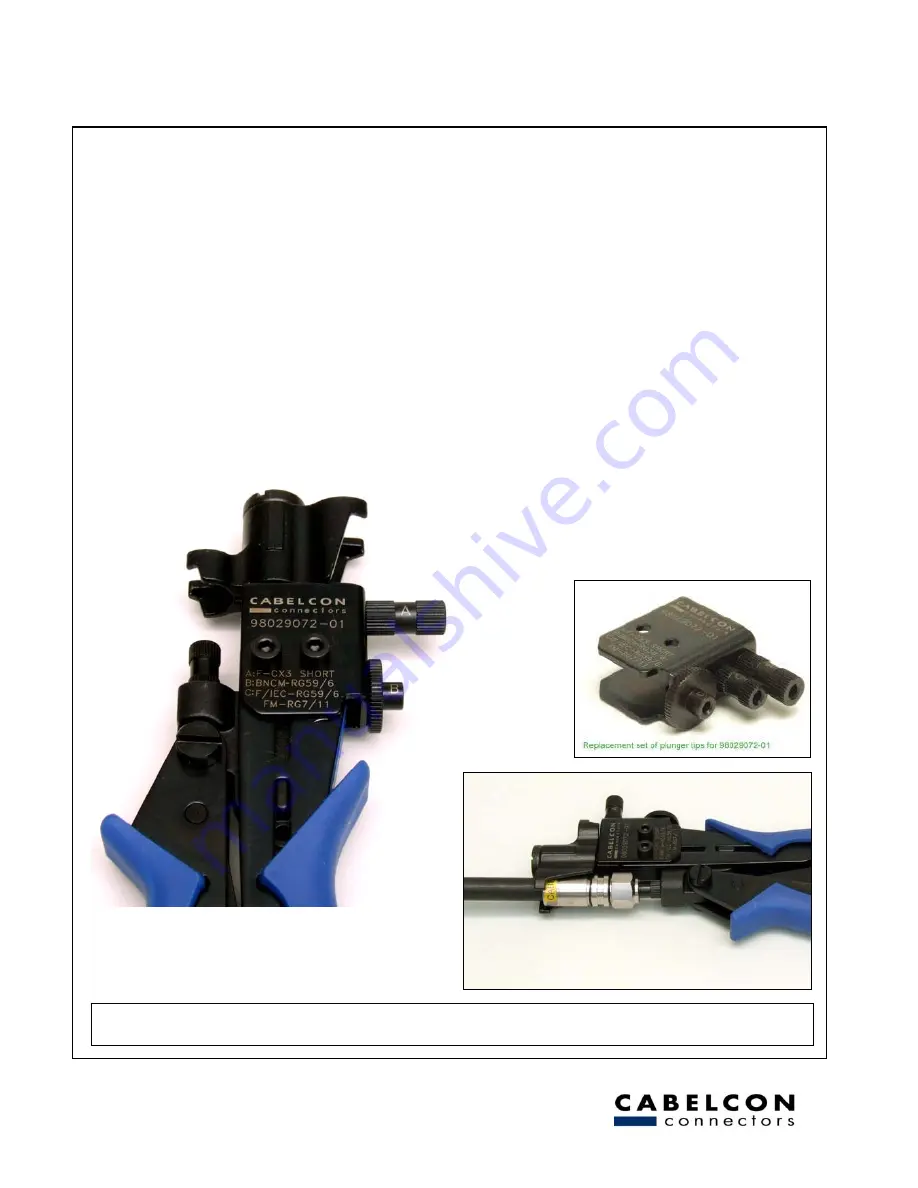 Cabelcon CX3 Operating Instructions Download Page 1