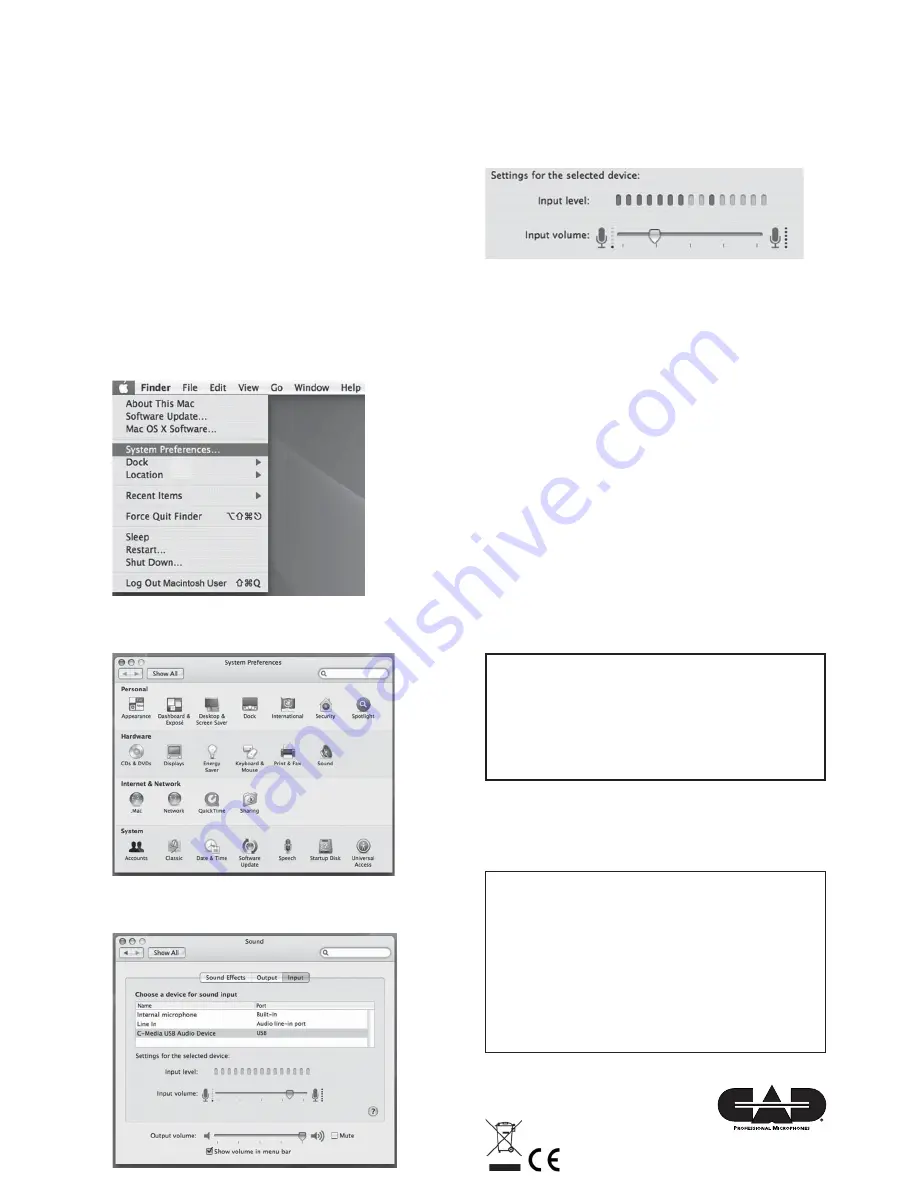 CAD Audio U1 Owner'S Manual Download Page 2