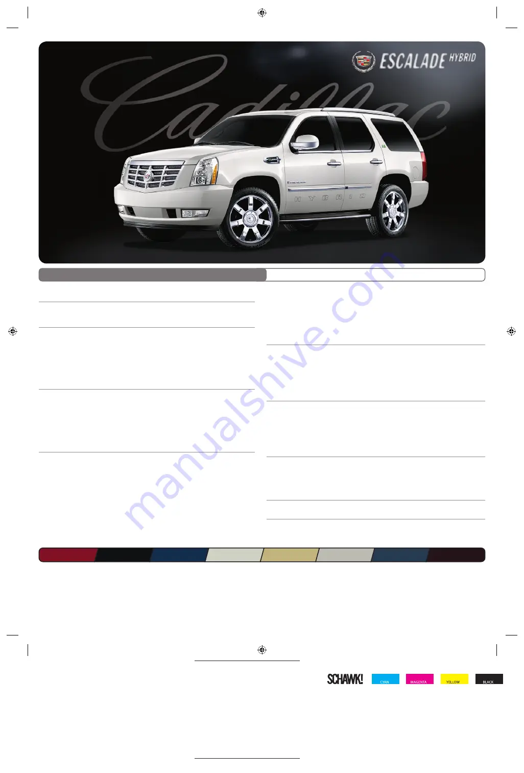 Cadillac ESCALADE HYBRID - BROCHURE 2009 Скачать руководство пользователя страница 1