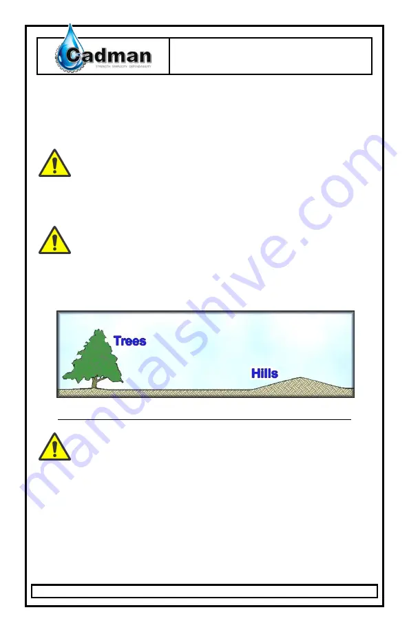 Cadman 1100 Operator'S Manual Download Page 12