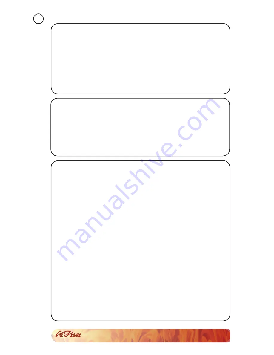 Cal Flame G3 Owner'S Manual Download Page 18