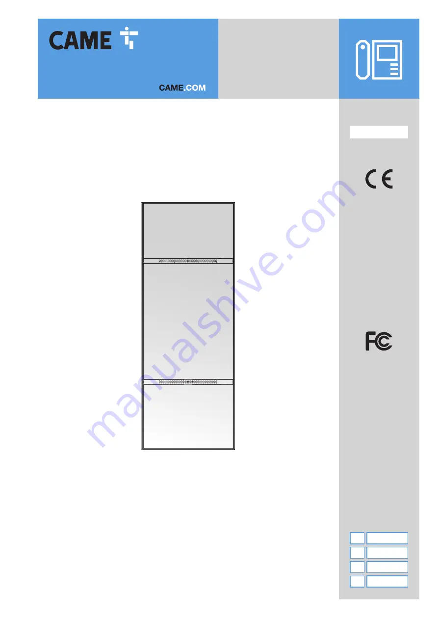 CAME XVP S Installation Manual Download Page 1