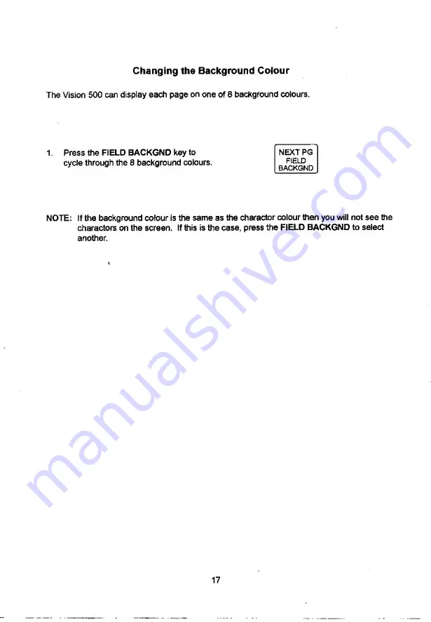 Camlink VISION 500 Instruction Manual Download Page 17