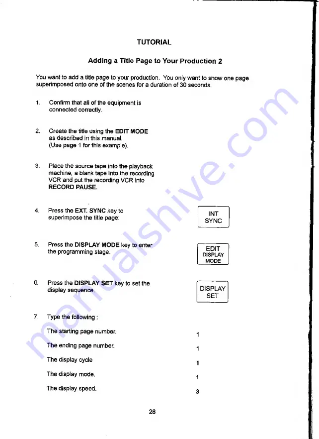 Camlink VISION 500 Instruction Manual Download Page 28