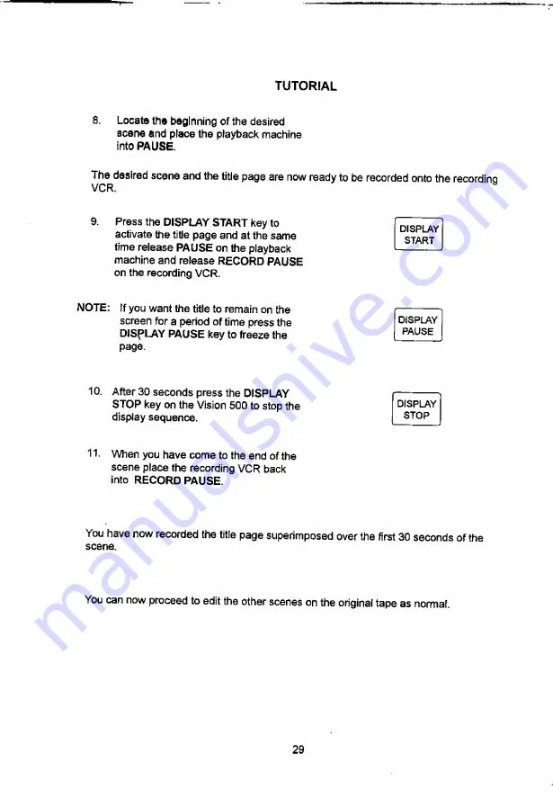 Camlink VISION 500 Instruction Manual Download Page 29