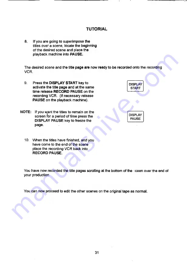 Camlink VISION 500 Instruction Manual Download Page 31