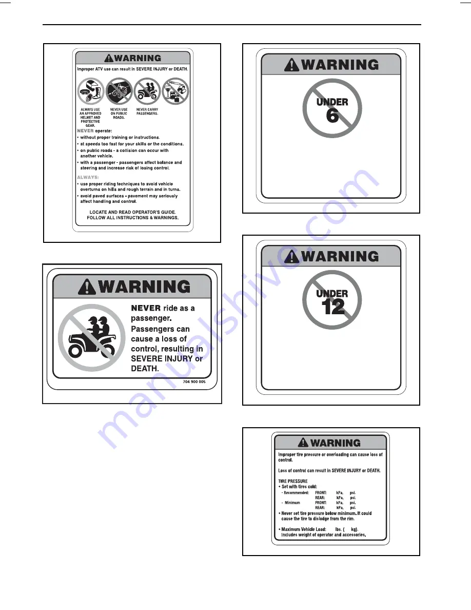 Can-Am DS 70 Operator'S Manual Download Page 54