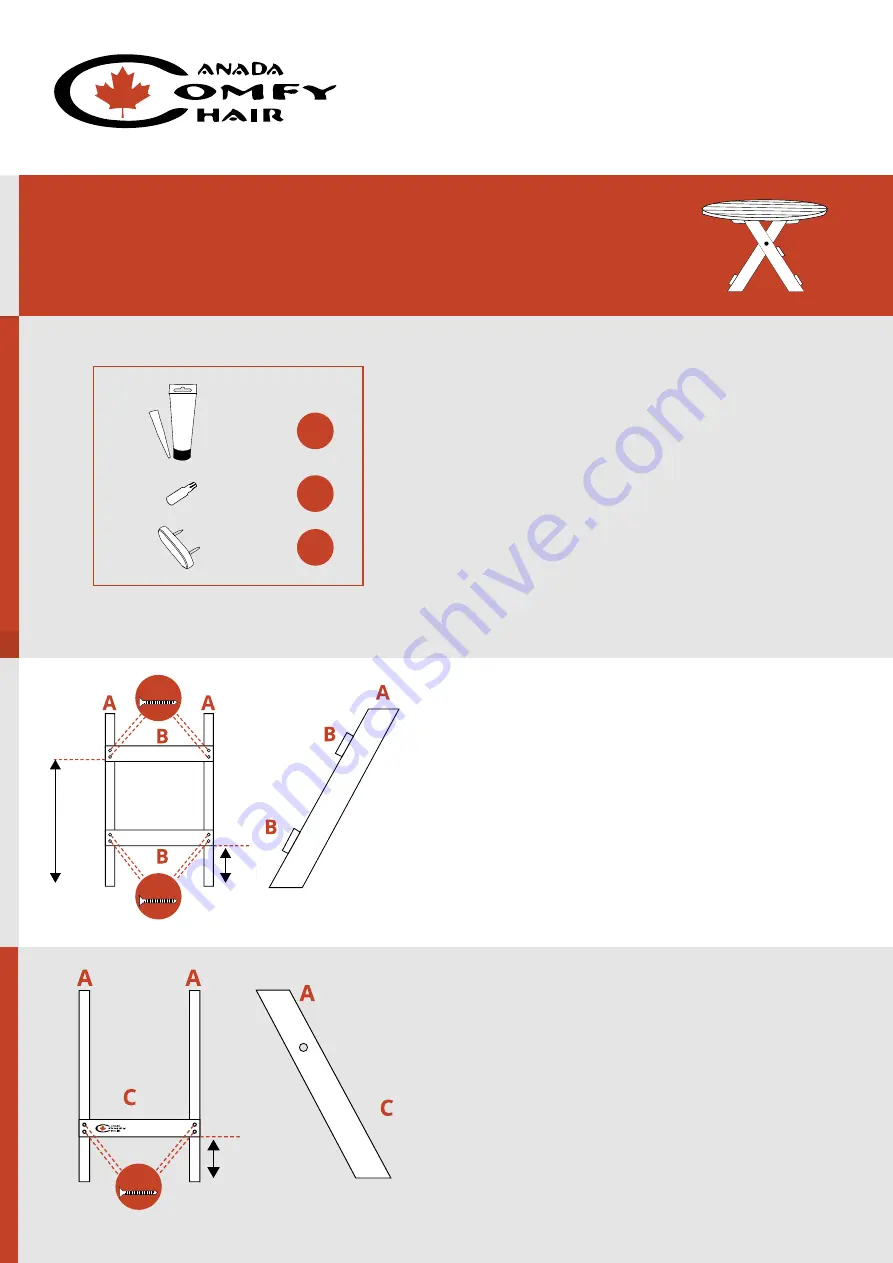 Canada Comfy Chair Wood Side Table CST 400 Скачать руководство пользователя страница 2