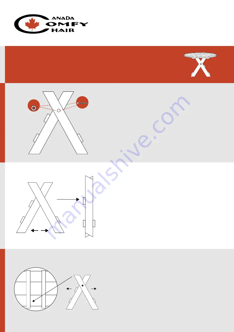 Canada Comfy Chair Wood Side Table CST 400 Quick Start Manual Download Page 3