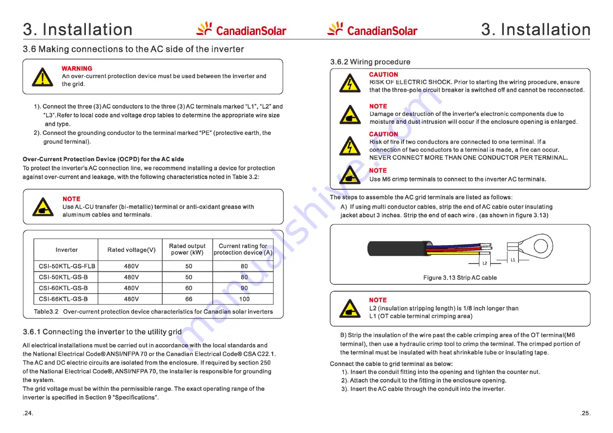 Canadian Solar CSI-50KTL-GS-FLB Скачать руководство пользователя страница 14