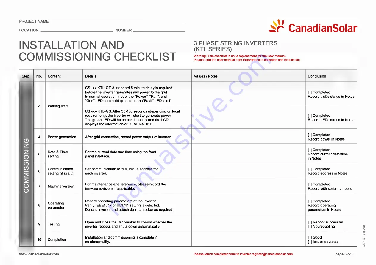 Canadian Solar CSI-50KTL-GS-FLB Скачать руководство пользователя страница 47