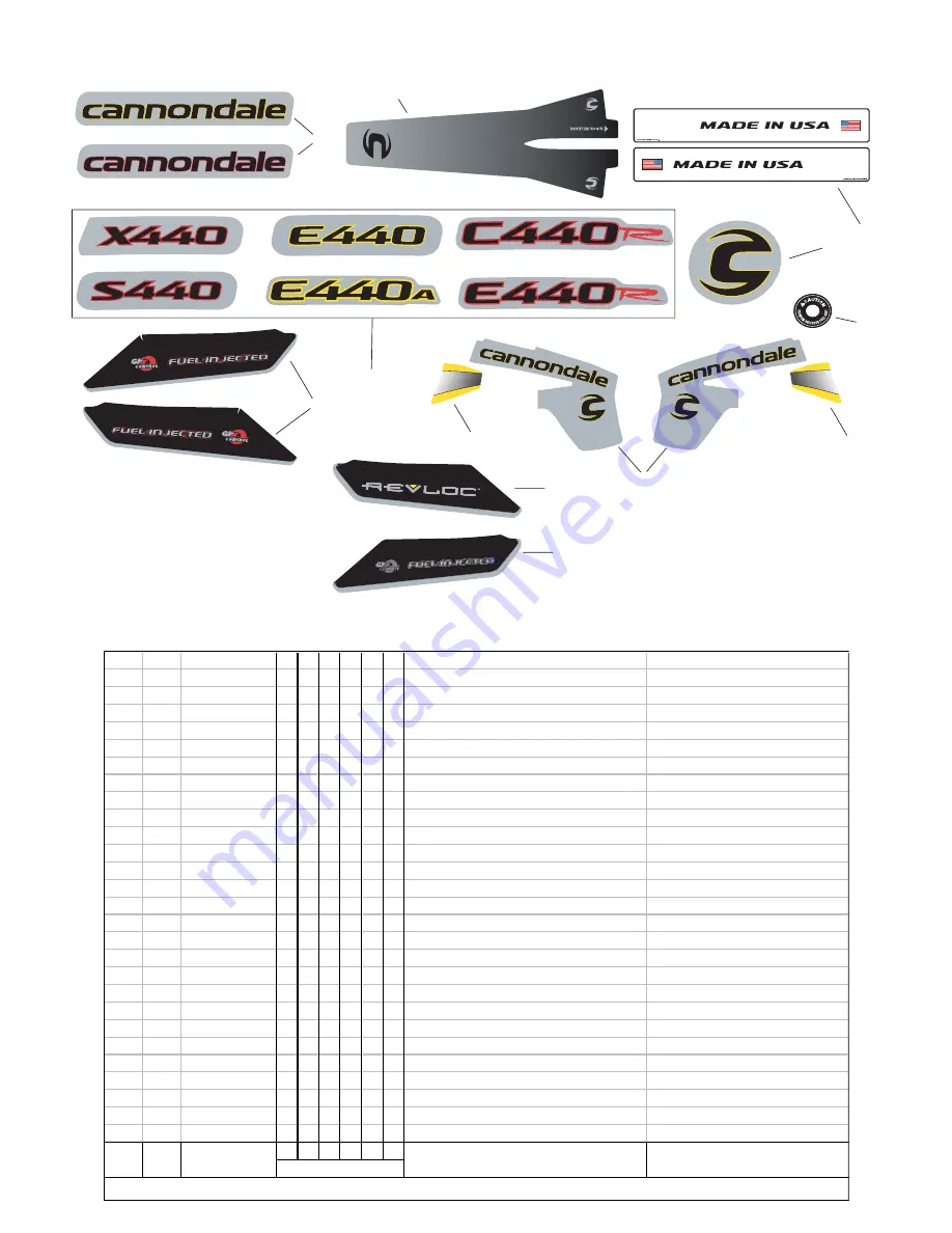 Cannondale C440 Parts Catalog Download Page 35