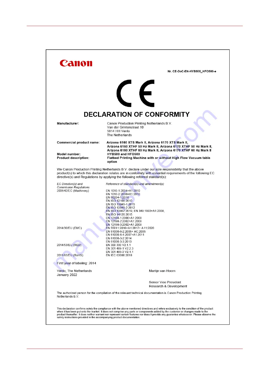 Canon Arizona 6100 XTHF Mark II Series User Manual Download Page 227