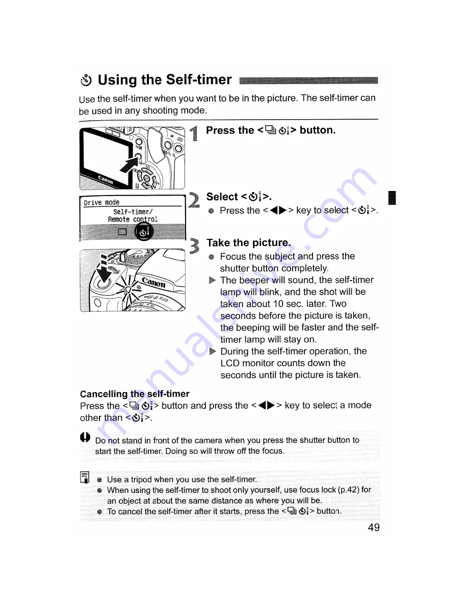 Canon EOS DIGITAL REBEL XTi Instruction Manual Download Page 49