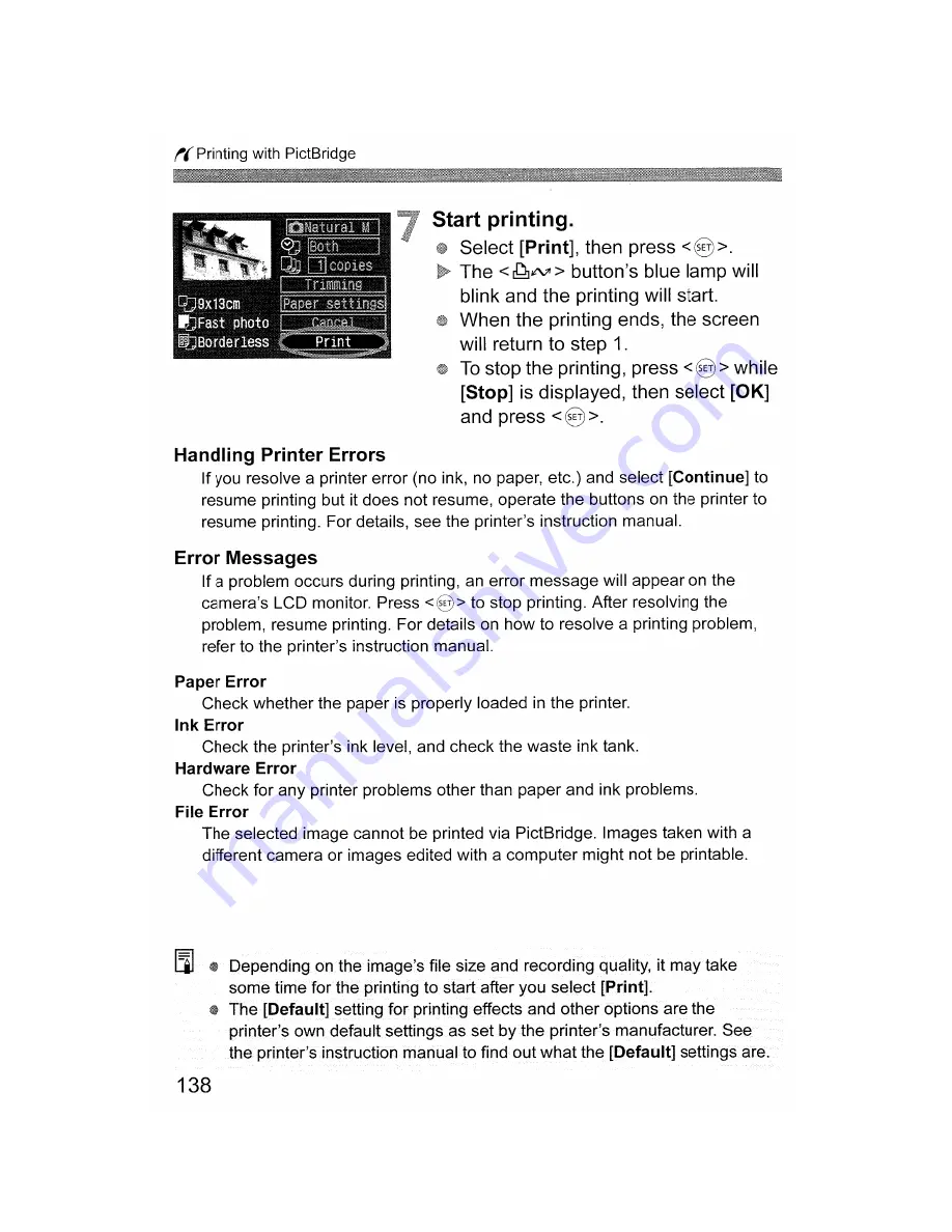 Canon EOS DIGITAL REBEL XTi Instruction Manual Download Page 138