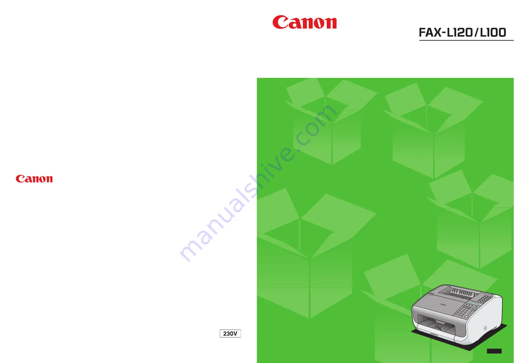 Canon FAX-L120 Скачать руководство пользователя страница 1