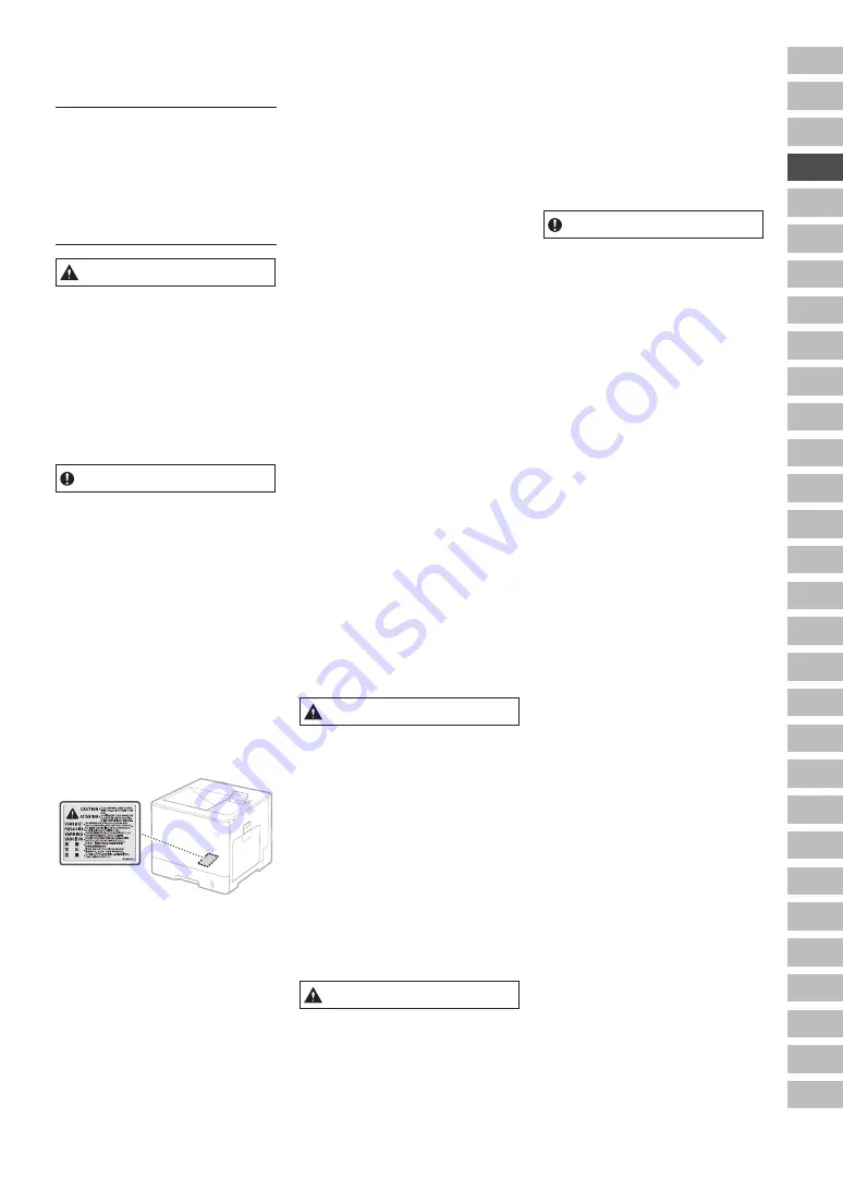 Canon LBP722Cdw Important Safety Instructions Manual Download Page 15