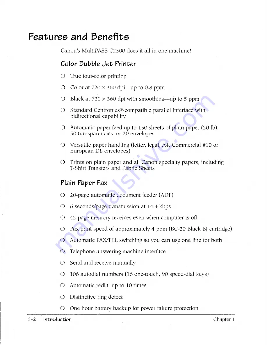 Canon MultiPASS C2500 User Manual Download Page 17