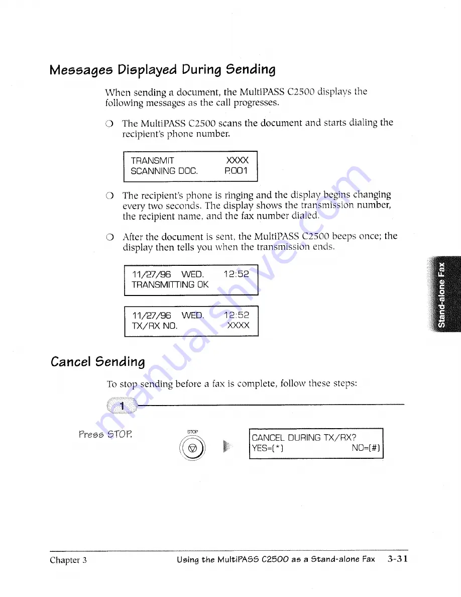 Canon MultiPASS C2500 User Manual Download Page 104