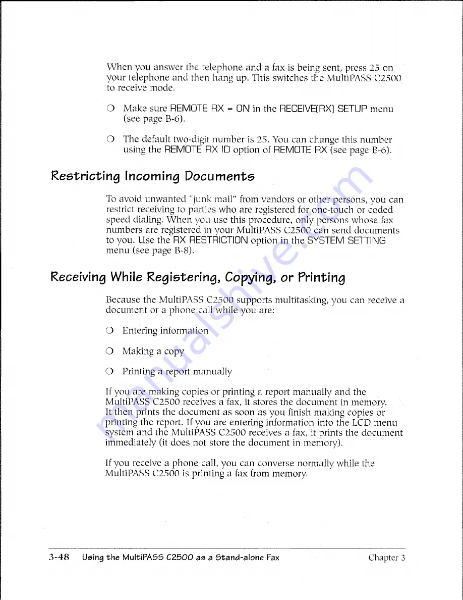 Canon MultiPASS C2500 User Manual Download Page 121